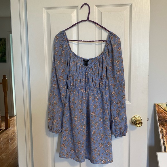 blue floral flowy summer dress - Picture 1 of 2